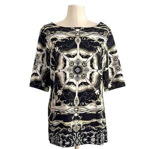 NWT Charter Brand Club Black Gold Chaim Print | Size XL